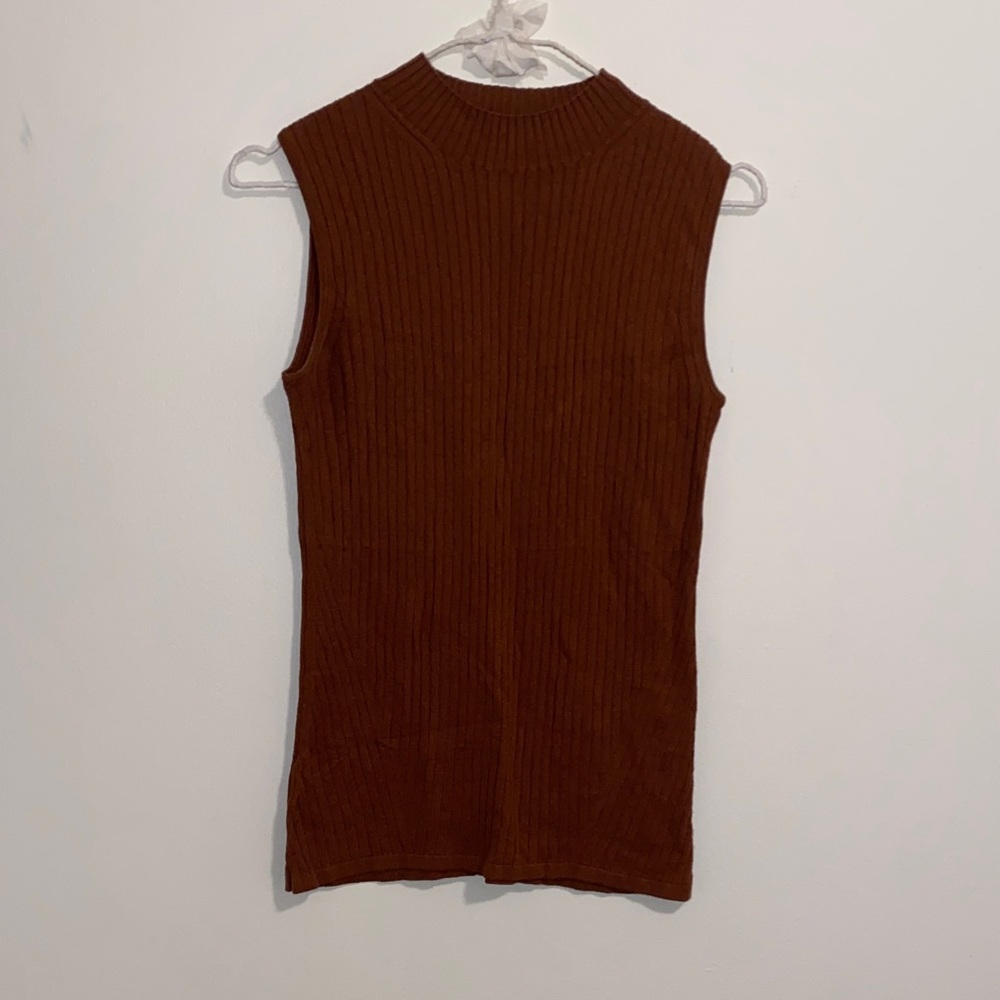 Ann Taylor Chocolate Sleeveless Tank Top